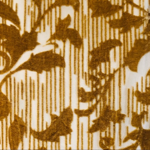 SUNDANCE Mustard Yellow Burnout Floral Dress Size 6 - Picture 7 of 15